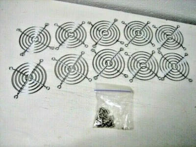 电脑风扇金属盖/护罩烤架10个带螺丝 — 第 1/3 张图片