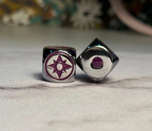Star Sapphire Lantern Corps Chrome Metal Heroclix custom D6 dice pair super rare - Picture 1 of 3