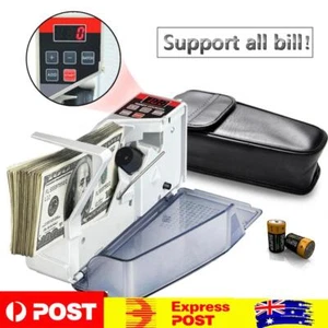 LED Display Cash Counting Handy Currency Money Counter with Leather Case (UK) - Picture 1 of 9