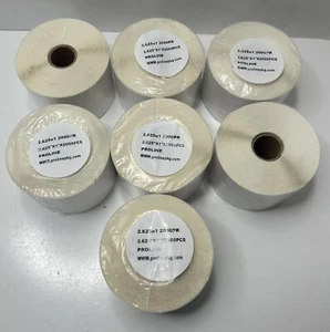 7 Rolls Proline Etichette di spedizione termica 2.625x1 2000 pz per rotolo - Foto 1 di 4