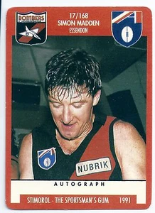 1991 Stimorol (17) Simon MADDEN Essendon "" - Bild 1 von 1