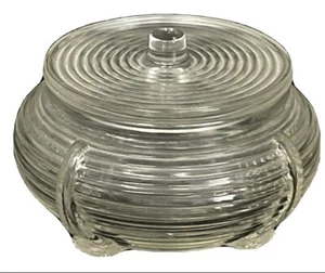 Art Deco Glas Puderdose Kommode Waschtisch Schmuck Schmuck - Bild 1 von 8