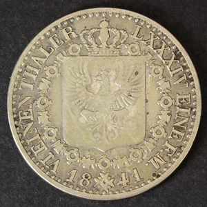 PRUSSIA 1/6 Thaler 1841 A - Silver 0.521 - Friedrich Wilhelm IV. - 412 - Picture 1 of 2