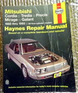 Haynes Auto Repair Manual 83-1993 Mitsubishi Cordia Tredia Precis Mirage Galant - Picture 1 of 5