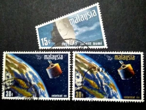 Malaysia 1970 Earth Satellite Station Complete Set - 3v Used #4 - Picture 1 of 2