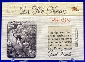 2018 The Bar Pieces of the Past Antiquity Edition Gold Rush Relic ITN-19