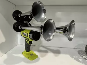 Ryobi 18v Quad Air Train Horn (chrome version) - Picture 1 of 4