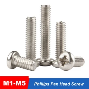 Tornillo de perno de cabeza M1M1.2M1.4M1.6 M2 M3 M4 M5 micro cruz pequeño Phillips - Imagen 1 de 7
