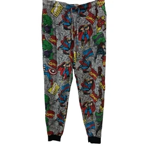 MARVEL Pajama Pants Mens Size Large Joggers Spiderman Hulk Comics - Picture 1 of 8