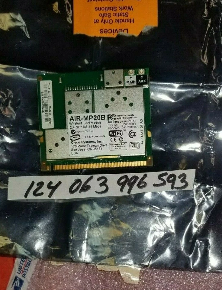 Cisco Air-MP20B Wireless Wifi WLAN Mini PCI Network Card Module 802.11 b    - Image 1 of 1