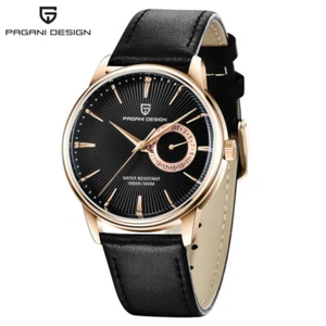 PAGANI DESIGN PD-1654 Japón Cuarzo Hombres Negocios Reloj de Piloto Banda de Cuero Reloj - Imagen 1 de 16