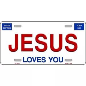Mini Größe 4"x2,2" Nummernschild Blechschild für Zuhause Jesus liebt dich - Bild 1 von 1