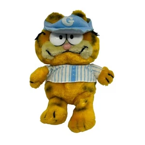 "Uniforme de béisbol Garfield 9"" peluche animal grasa gato vintage 1981 Dakin" - Imagen 1 de 3