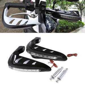 Protectores de manos LED negros para moto de cross Honda XR/XL XLR 200 250 350 400 600 7/8" - Imagen 1 de 8