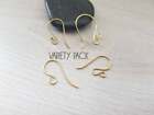 Brass Ear Wires | 4 Pairs | Variety Pack 3 | Handmade to Order