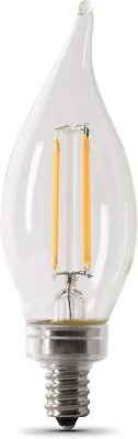Feit Electric BPCFC25/927CA/FIL/2 25W EQ DM Bombilla Candelabro LED, 2 Bombillas Foto 1 de 4