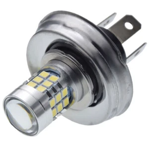 P45T R2 LED Hi Beam 6V/12V Motorcycle Moped Headlight Bulb White high beam - Picture 1 of 10