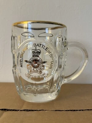 RCAF 40th Reunion Battle of Britain September 12-15 1980 Toronto Glass Beer  Mug - Image 1 of 4