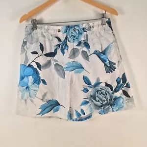 Kinetic Kings shorts mens size L white blue floral stretch mesh 106864 - Picture 1 of 12