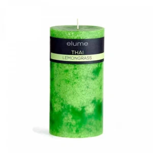Thai Lemongrass Round 10 x 20cm Pillar Candle by Elume - Picture 1 of 2