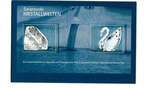 AUSTRIA SCOTT#1966 SWAROVSKI CRYSTAL SOUVENIR SHEET IN MINI FOLIO MNH Cover