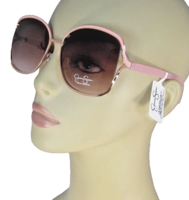 Llantas de oro rosa de gran tamaño acentuadas esmaltadas Jessica Simpson brazos rosas J6375-RGDRS Foto 1 de 4