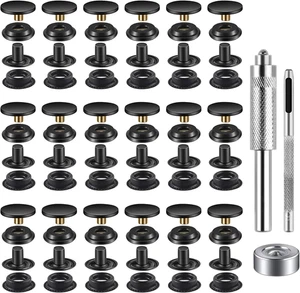 72 Pieces (18Sets) Snap Fastener Kit Tool 15MM Snap Button Kit Snaps for Leather - Picture 1 of 12