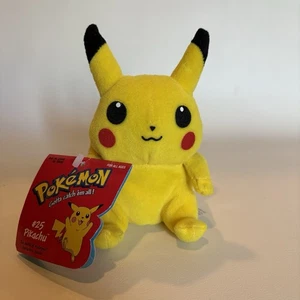 Peluche Pikachu 1998 Pokemon Alto 6" Gioco Nintendo Giocattolo Hasbro Vintage Imbottito #25 - Foto 1 di 8