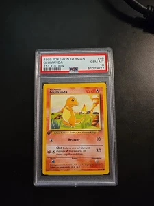 1999 Pokemon German 1st Edition Charmander Glumanda #46 PSA 10 GEM MINT - Picture 1 of 10