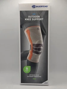 Original Bauerfeind Outdoor Kniebandage Medium Unisex - Merinowolle - Orange - Bild 1 von 7