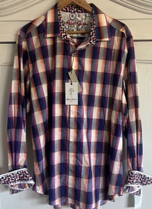 Robert Graham Herren XL Hemd - Navy The Jagger 100% Ägyptische Baumwolle - Bild 1 von 15
