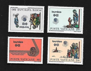1981 Vatican Scott # 785-788 World Eucharistic Congress Lourdes Set 4 Stamps MNH - Picture 1 of 1