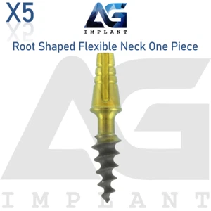 Sistema de accesorios de una pieza de cuello flexible en forma de raíz titanio superficie RBM - Imagen 1 de 7