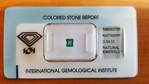 IGI Certified Brazilian Natural Emerald 0.33 carats Transparent Stunning Stone - Picture 1 of 4