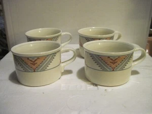 Mikasa Intaglio CAC24  Santa Fe Coffee Tea Cups 2 1/2"  Mugs Southwestern 4 New - Picture 1 of 4