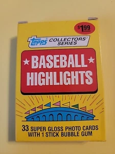 1987 Topps Woolworth Baseball Highlights 33 Complete Card Set Sealed - Picture 1 of 5
