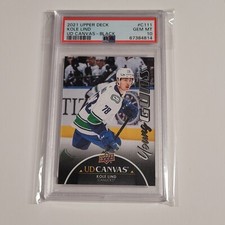 2021-22 Upper Deck Kole Lind Canvas Black Young Guns Rookie #C111 PSA 10 Canucks