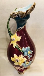 Art Nouveau Majolica Ewer - Picture 1 of 21