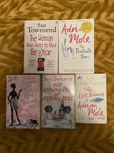 Sue Townsend Book Bundle X 5 Adrian Mole Series, Humour, Romance, Drama, (6) - Picture 1 of 6