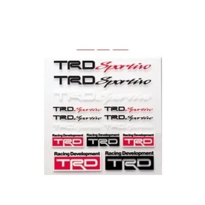 TRD Mini Sticker Set For TOYOTA W10 × H11cm Racing Development 08231-SP104 - Image 1 of 3