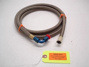 NASCAR BMRS -6an STAINLESS BRAIDED FUEL LINE / RETURN HOSE 108" LONG 9ft #641 - Bild 1 von 5
