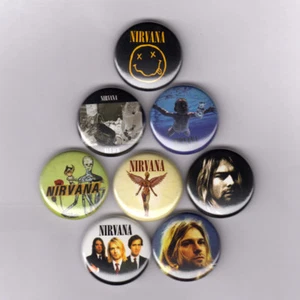 NIRVANA 1" PINES/BOTONES sin importar en el útero kurt cobain camisa póster parche logotipo - Imagen 1 de 4