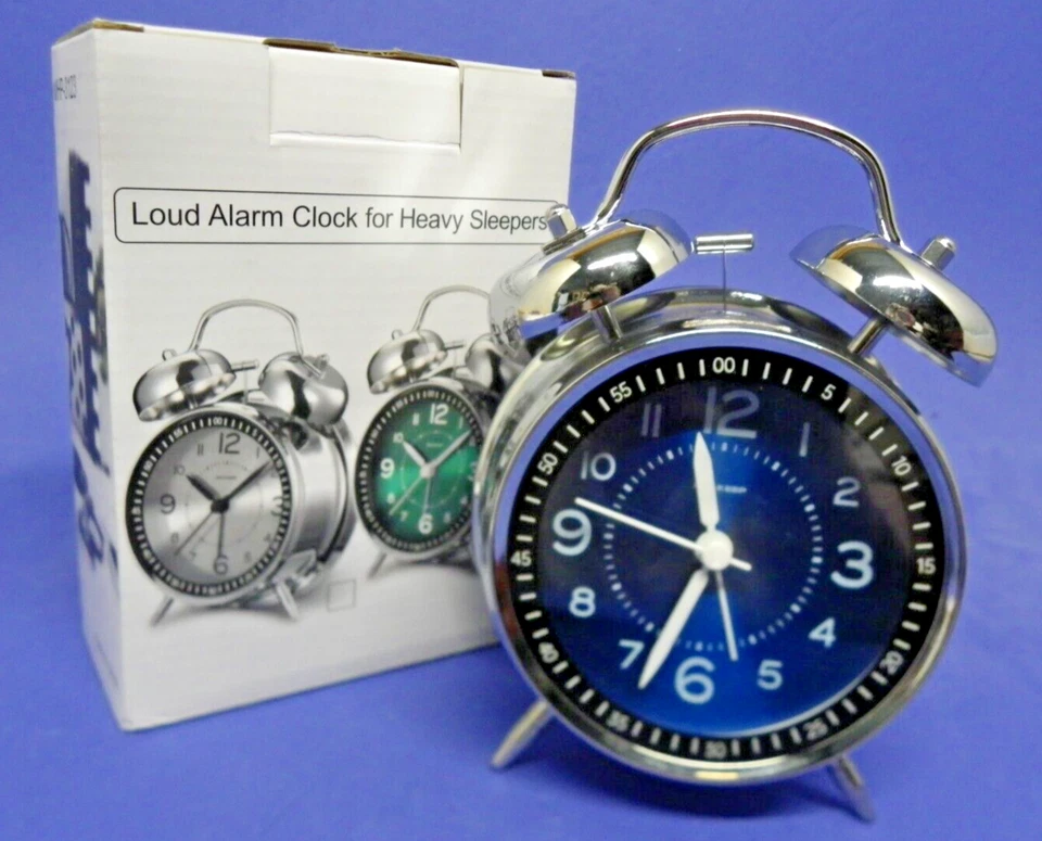 Peakeep Loud Alarm Clock for Heavy Sleepers Adults, Metal 4 Inches Twin Bell - Image 1 of 4