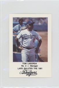 1981 Los Angeles Dodgers Los Angeles Police Tommy Lasorda #2 HOF