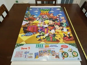 1996 original Disney Toy Shop cine/alquiler enorme póster promocional raro difícil de encontrar - Imagen 1 de 12