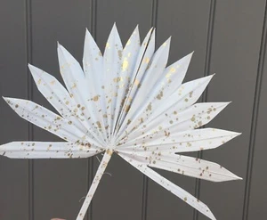 Lancia da sole essiccata bianca con schizzi oro CAKE TOPPER - Foto 1 di 5