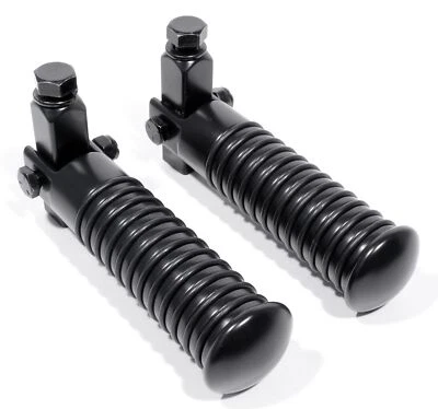 Fußrasten Schwarz Universal Sundance mit Halter für Harley Honda Suzuki Yamaha  - Bild 1 von 2