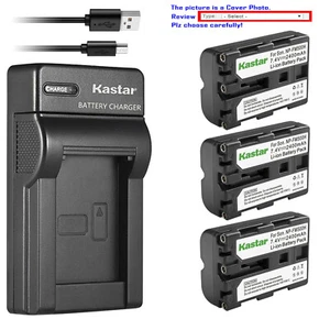 Kastar Battery Slim USB Charger for Sony NP-FM500H Sony Alpha a58 SLT-A58 Camera - Picture 1 of 11