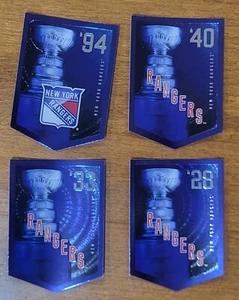 Molson Stanley Cup Banner Cards New York Rangers 4 Complete Set - Picture 1 of 1