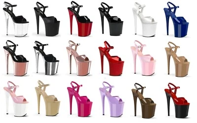 Pleaser High Heel Stiletto Platform 8" Pole Dancer Shoes Flamingo 809